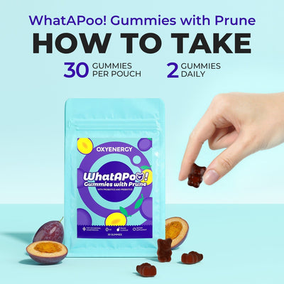 WhatAPoo! Prune Gummies – Digestive & Gut Health Support - PHORMACORE